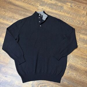 VALENTINO JEANS Mens Wool Cashmere Angora Sweater Sz 56 US 46 1/4 Button